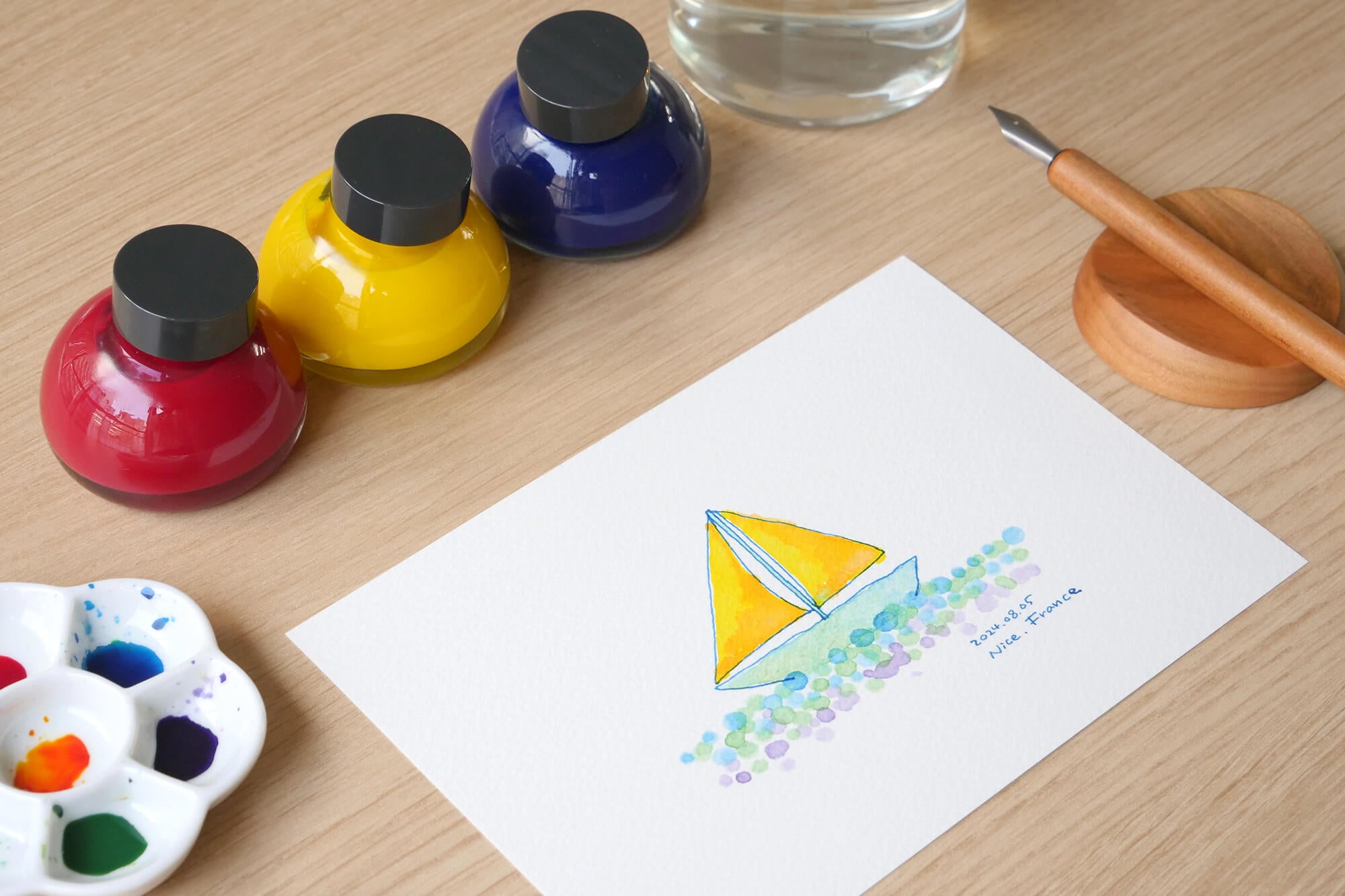 Inkstand colour とつけペンで絵を描く – Kakimori