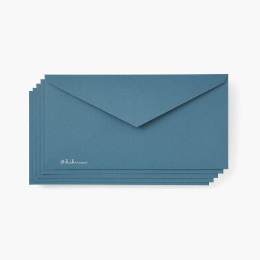 封筒　Greyish blue