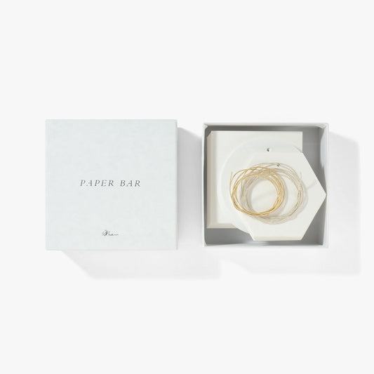 Paper bar gift tag set - White