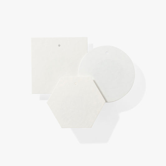 Paper bar gift tag set - White