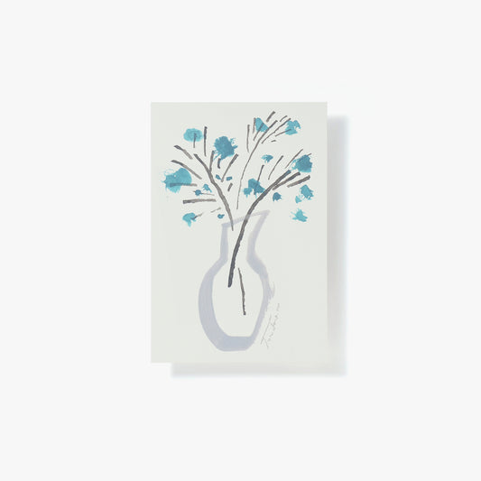 Illustration Post card - flower vase
