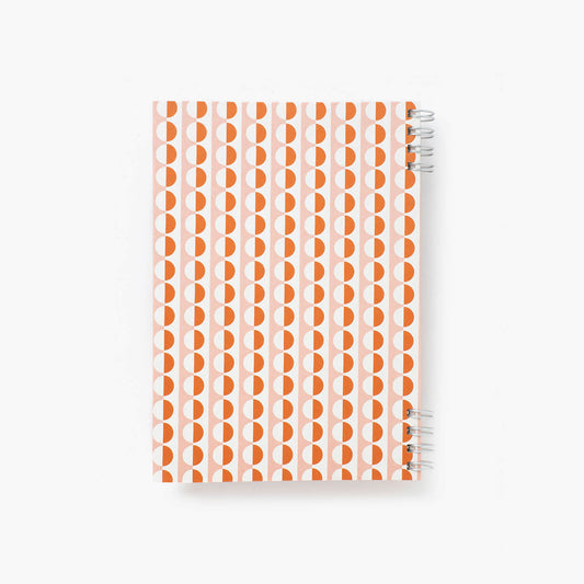 B6 notebook - Ola studio / Sophie print in Pink & Orange