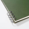 B6 foil stamped leather notebook - Khaki