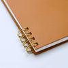 B6 foil stamped leather notebook - Camel