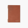 B6 foil stamped leather notebook - Brown