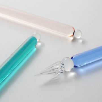 Lauscha glass pen - Blue