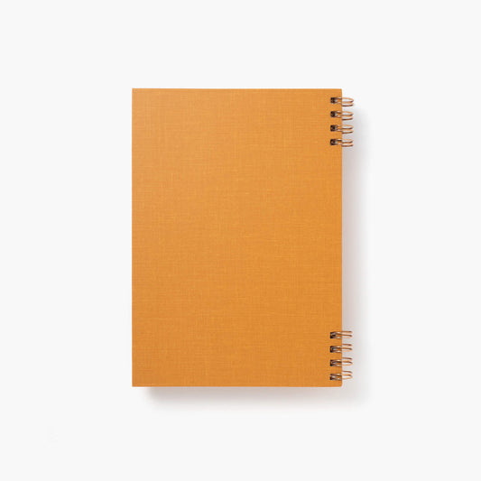 B6 foil stamped blockcloth notebook - Orange