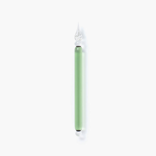 Lauscha glass pen - Leaf green