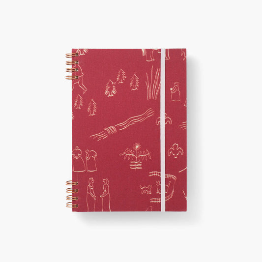 B6 notebook -  palmehuset/History (Burgundy)