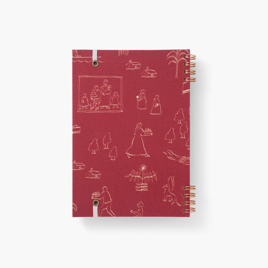 B6 notebook -  palmehuset/History (Burgundy)