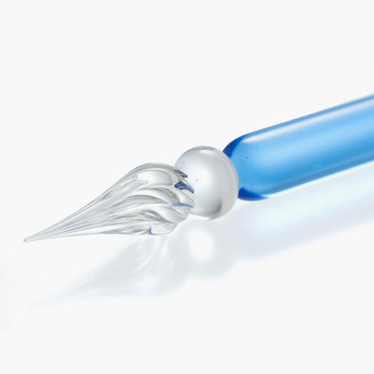 Lauscha glass pen - Blue