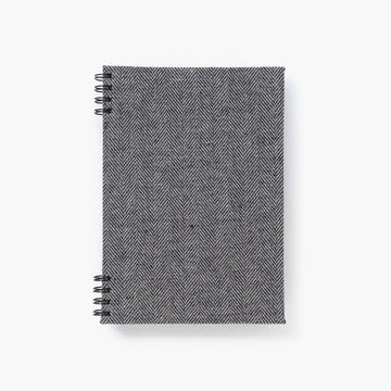 B6 notebook - Banshu-ori/Herringbone black